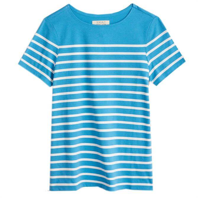 Seasalt Sailor Short Sleeve Striped Blue T-Shirt